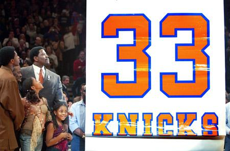 2003年2月28日，尤因33号球衣在麦迪逊广场花园退役
