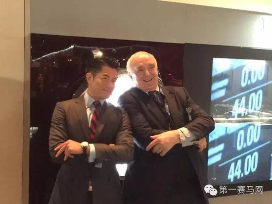 著名影视明星郭富城（左）与浪琴全球总裁Walter von Kaenel（右）