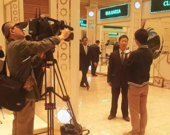 中国马会代表陈卫忠接受中央电视台采访