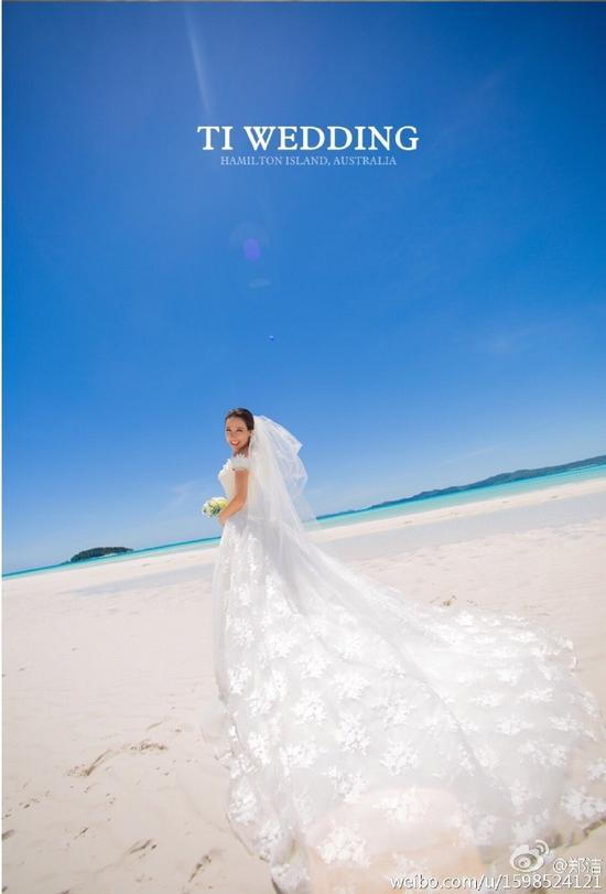 郑洁张宇在澳洲拍的婚纱照