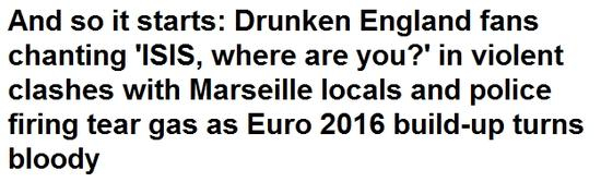 《邮报》：英格兰球迷挑衅恐怖组织