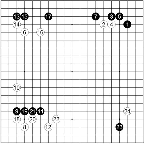 参考谱2初试二间高挂关山利一执黑 vs吴清源