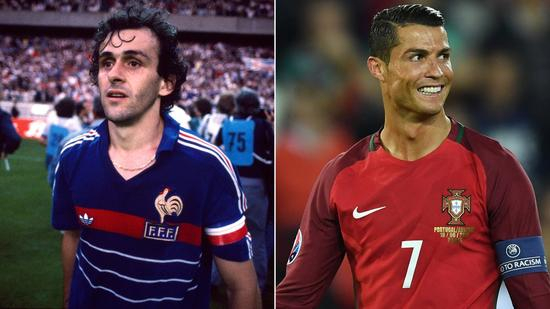 C罗追平了普拉蒂尼的纪录