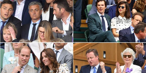 众名人观战温网男单决赛 