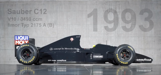 1993年索伯车队首次参加F1锦标赛的赛车索伯C12