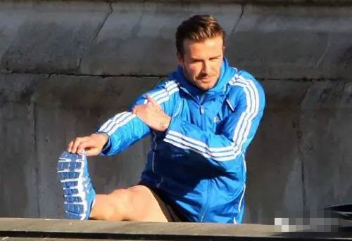 贝克汉姆在热身