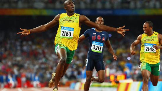 博尔特的身体条件十分出色