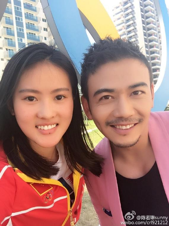 陈若琳里约不忘追星 活捉《欢乐颂》小包总(图)