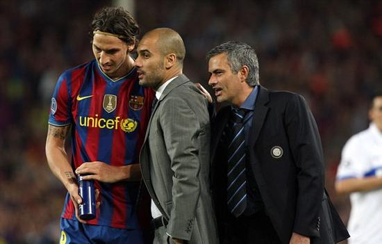 伊布和瓜帅、穆帅之间的故事……