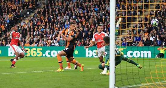 桑切斯蹭入首球