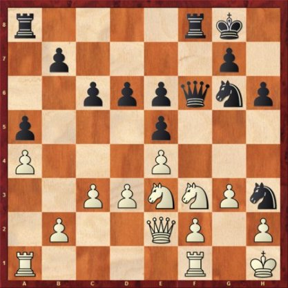 在卡尔森走出20.Nd2后，卡尔亚金错失了重要的和棋变化——Nf2