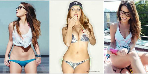 世俱杯美女球迷双乳浑圆勾人