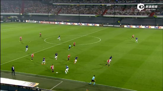 进球过程中，约根森处在越位的位置