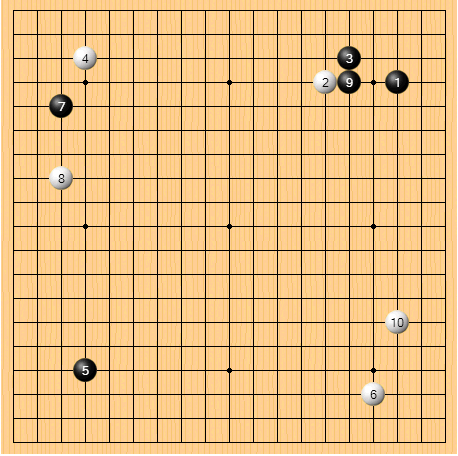 吴清源（白） 岩本薰（黑） 1954.5.9~10