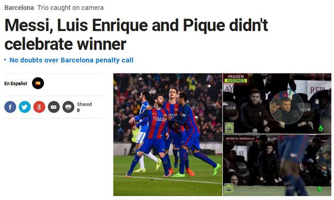 马卡报特别关注：巴萨赢球不庆祝