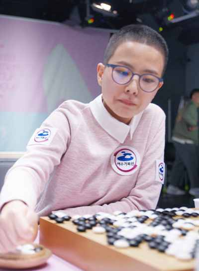 比赛中的李瑟娥