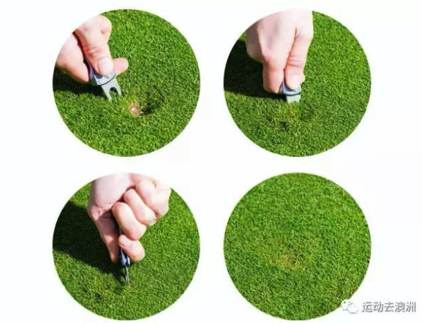 正确修补果岭打痕的方法