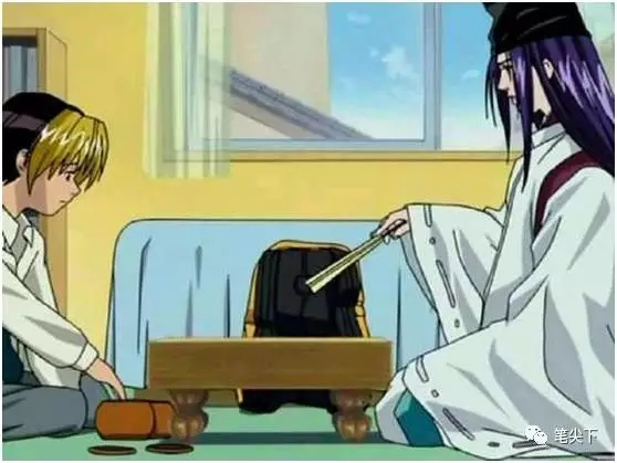 正在教小光下棋的佐为