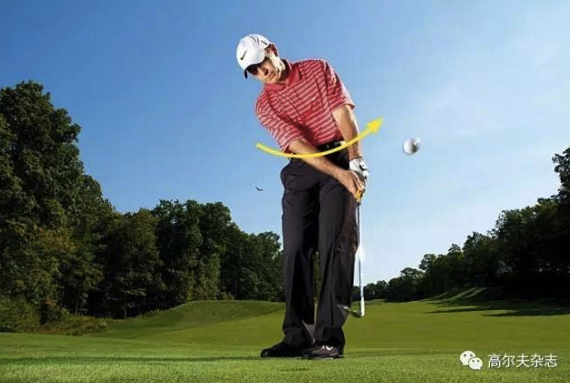 身体向目标方向转动