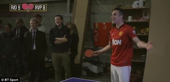 范佩西可是拿过乒乓球冠军的