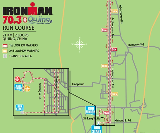 IRONMAN官方跑步赛道图