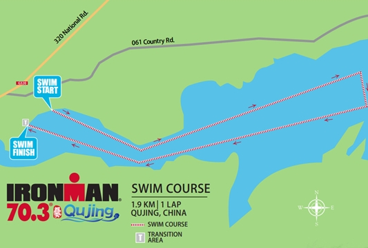 IRONMAN官方游泳赛道图