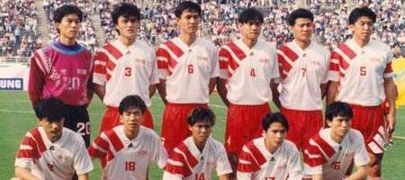 区楚良（上排左一）、胡志军（下排右三）、彭伟国（下排右二）皆为国家队主力