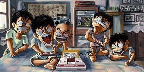 小时候玩游戏也没耽误踢球