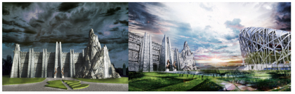 鸟巢北广场特洛伊城