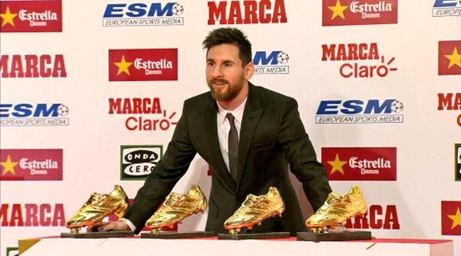 梅西第四次获奖