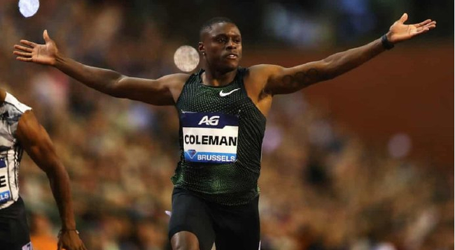 美国短跑名将科尔曼。图/中国田径队官微