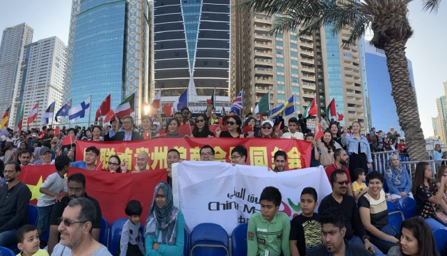 中国天荣队“全球征战”的海外站，华人华侨都会自发组织观看，为中国队加油助威！