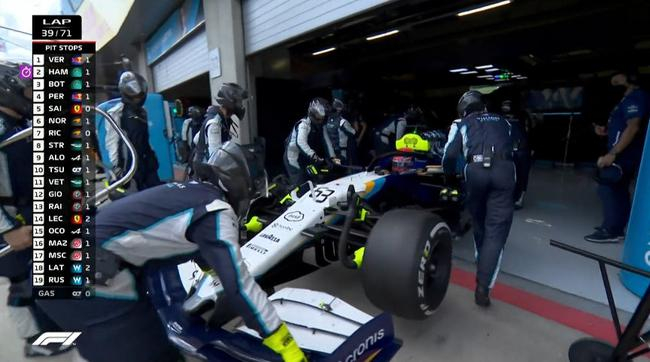 第39圈，拉塞尔因赛车故障退赛。