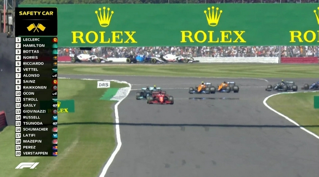 汉密尔顿和维斯塔潘事故引发安全车