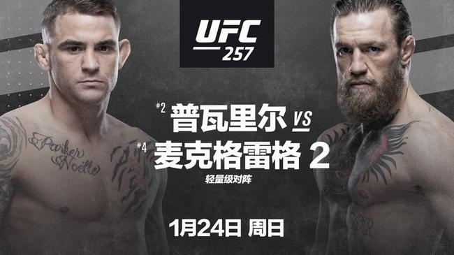 麦格雷戈VS普瓦里尔的二番战将在UFC257上演