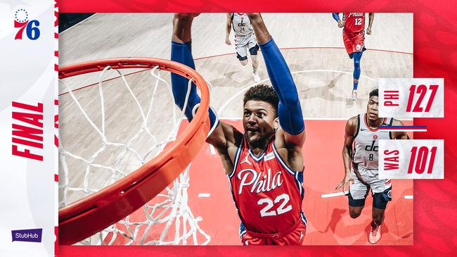 76人队击败了奇才