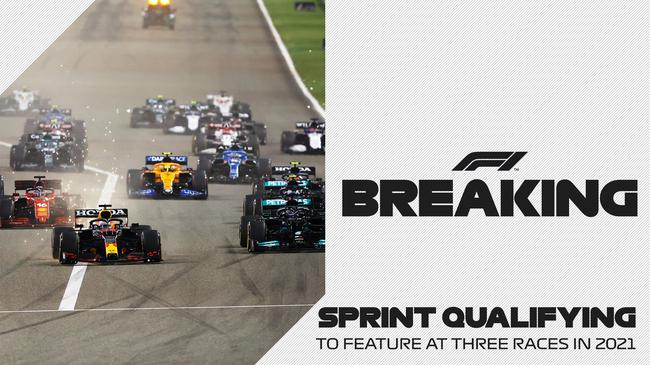 2021赛季F1将会有3场大奖赛加入排位冲刺赛