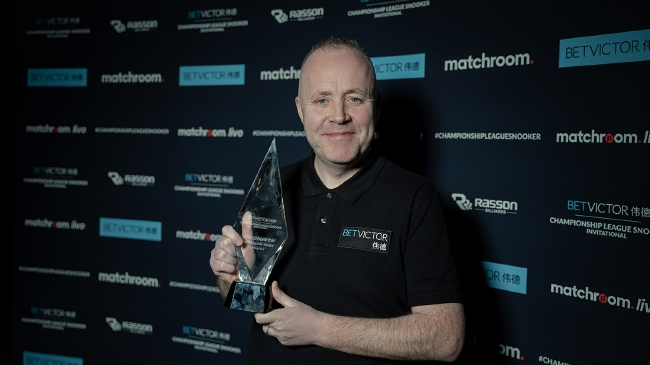 希金斯夺个人第3个冠军联赛冠军