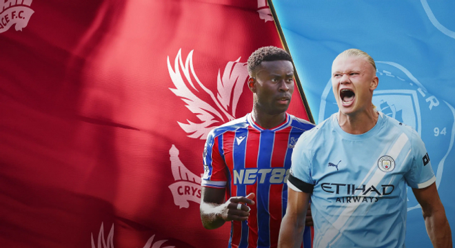 恐怖4人组冲水晶宫后防!数据示曼城赢紧咬枪手