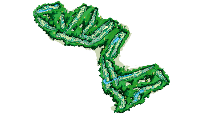 世界杯球场的球道图（图片来自观澜湖官网）