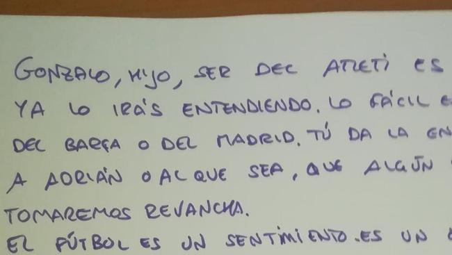 一位马竞球迷父亲给儿子的信