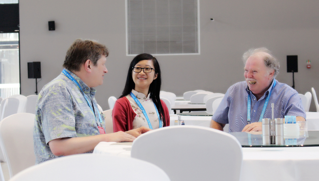 与好友美国围棋协会主席欧肯和欧洲围棋协会主席马丁