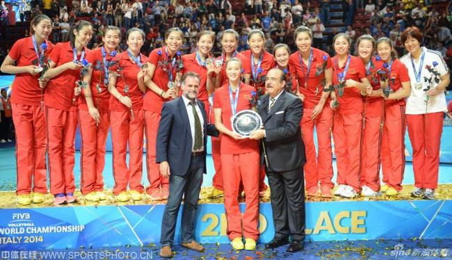 2014年世锦赛中国女排获得亚军