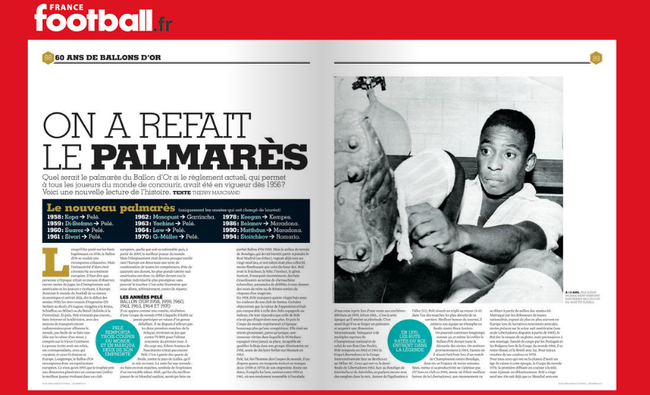 《法国足球》做的金球奖重排