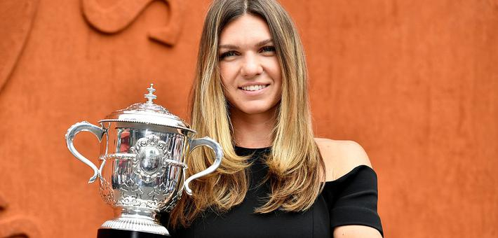 哈勒普拍摄法网夺冠写真