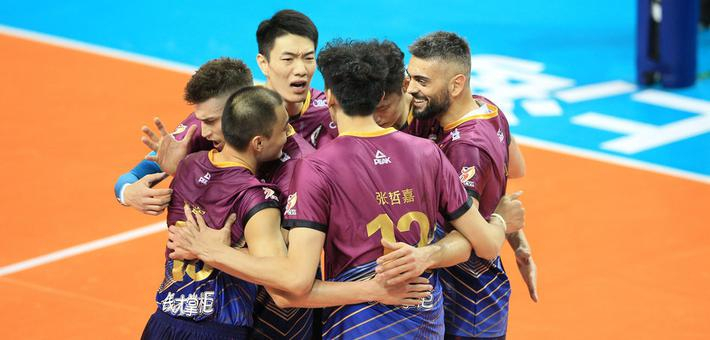 排超决赛②上海男排3-2北京