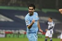 英超-京多安双响斯特林进球 2将传射 曼城5-0领跑
