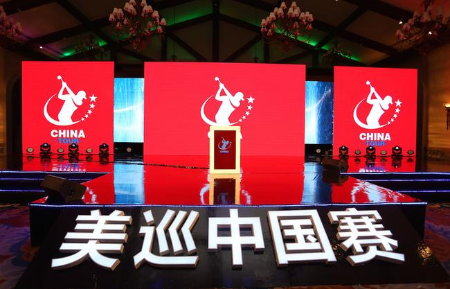 2014年年底公布的美巡中国赛新logo（摄影：刘壮）