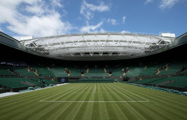 图为温布尔顿网球锦标赛球馆