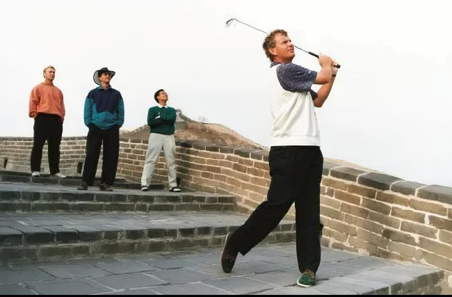 1995年，山迪-莱尔（Sandy Lyle）在八达岭长城